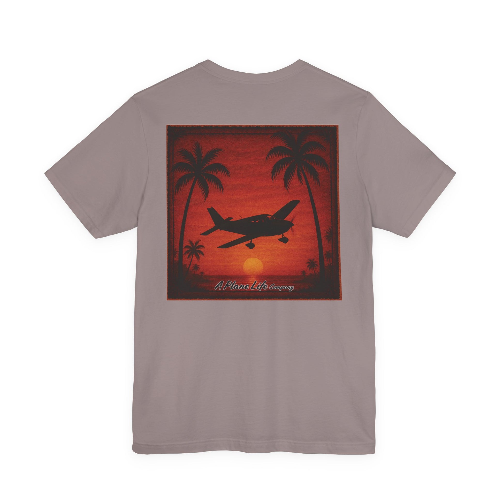 Piper Airplane in a Tropical Sunset