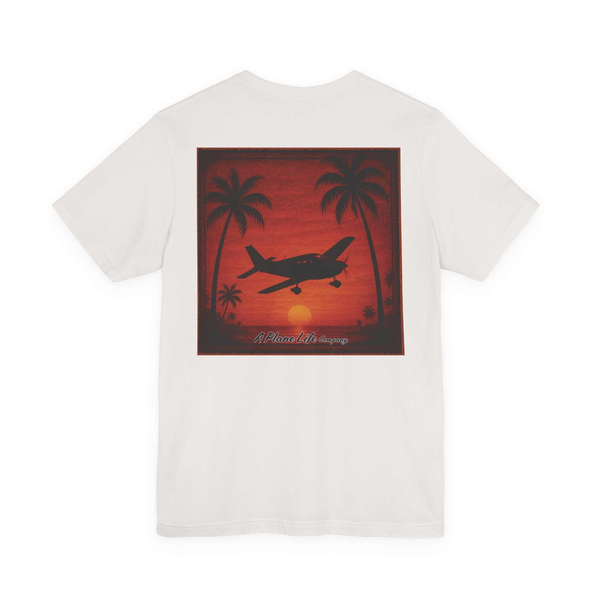 Piper Airplane in a Tropical Sunset