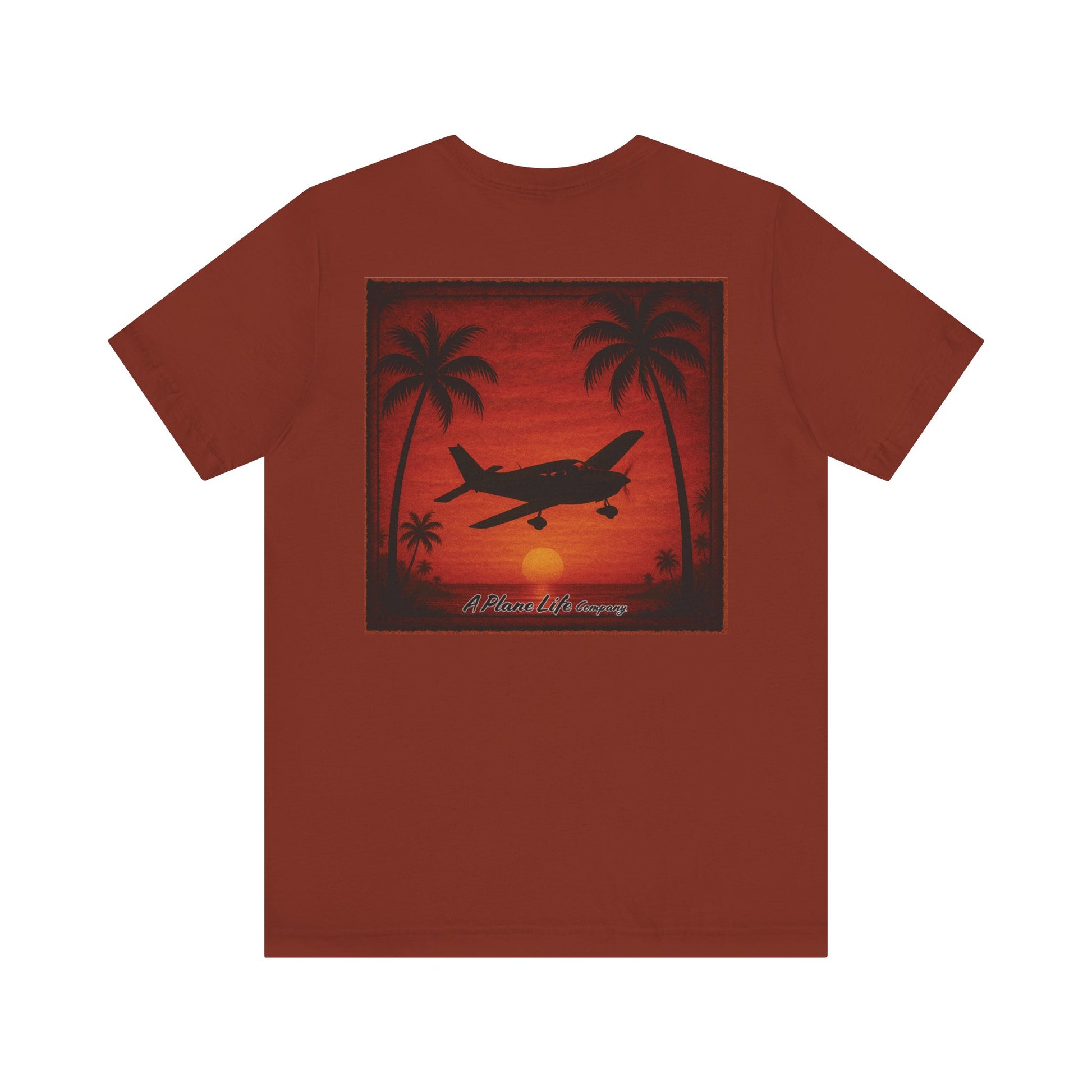 Piper Airplane in a Tropical Sunset