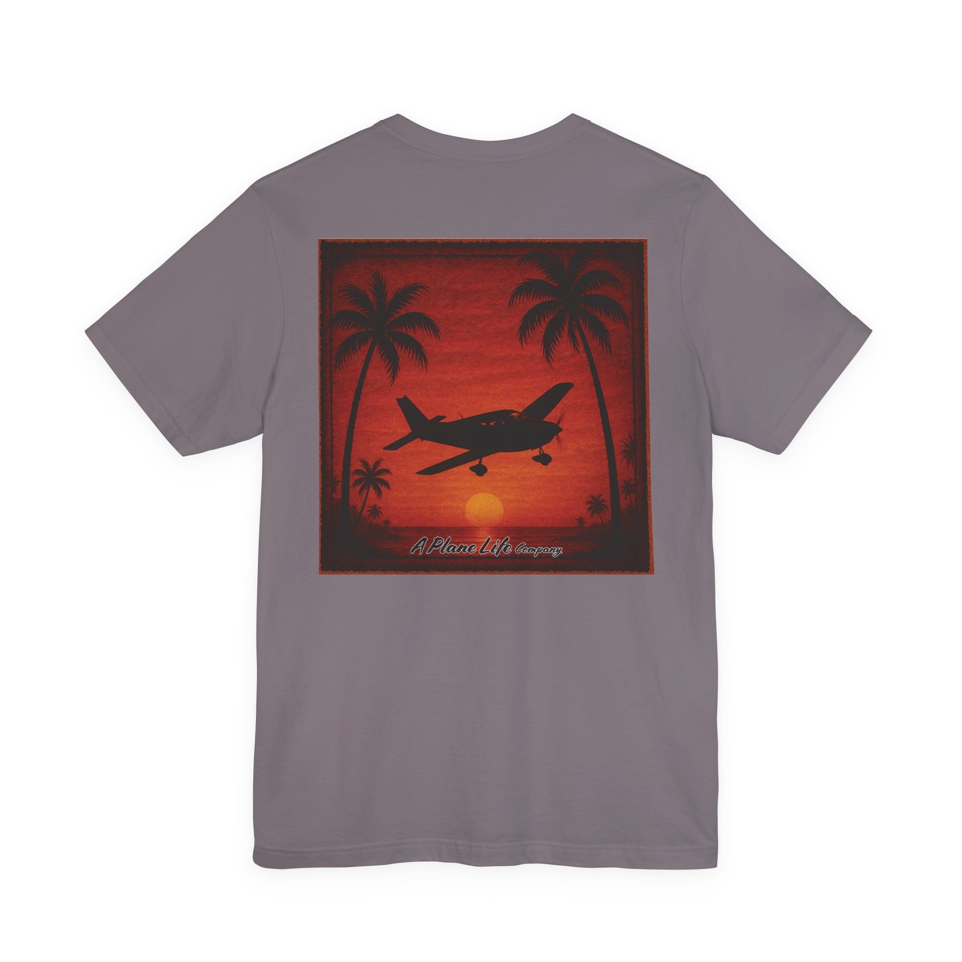 Piper Airplane in a Tropical Sunset