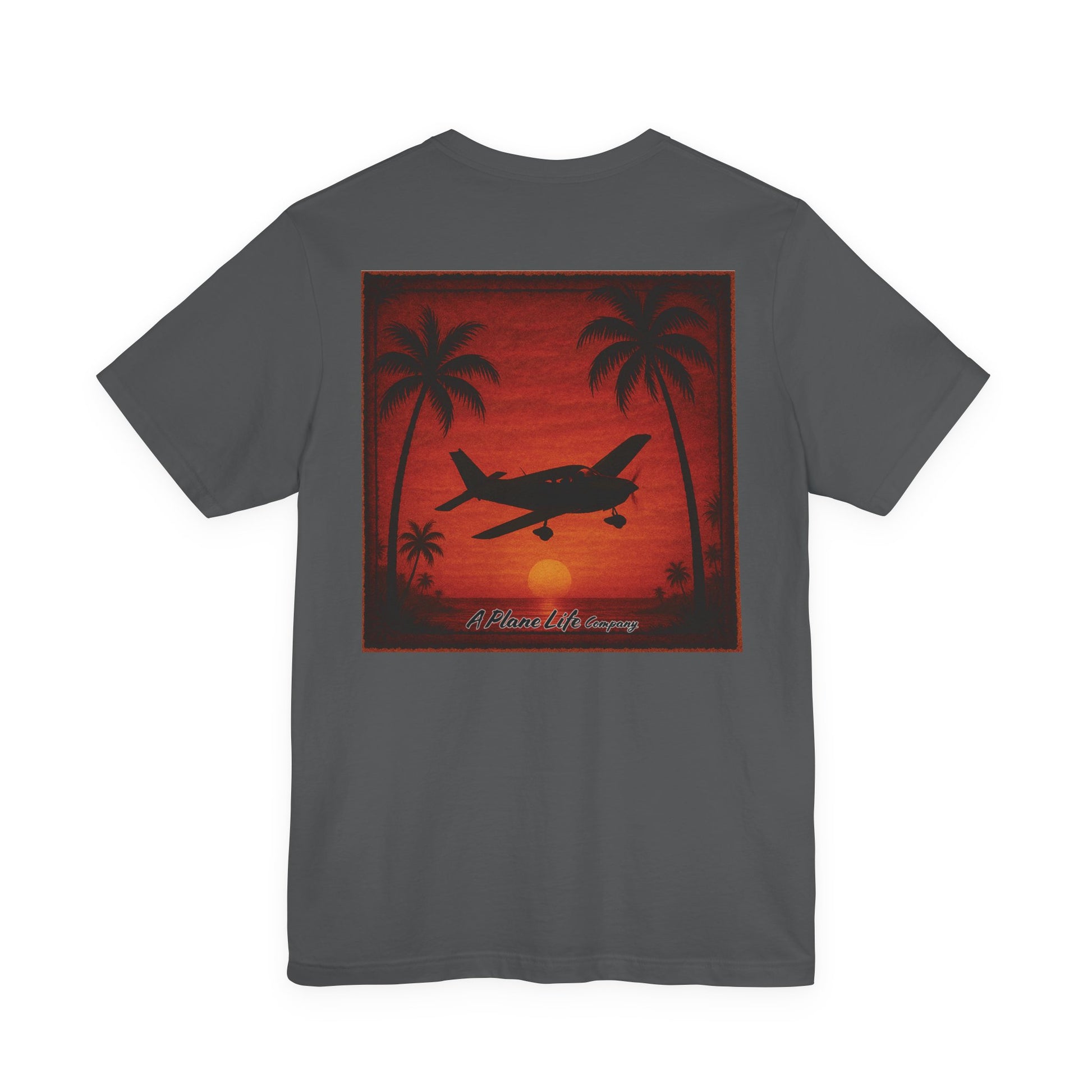 Piper Airplane in a Tropical Sunset