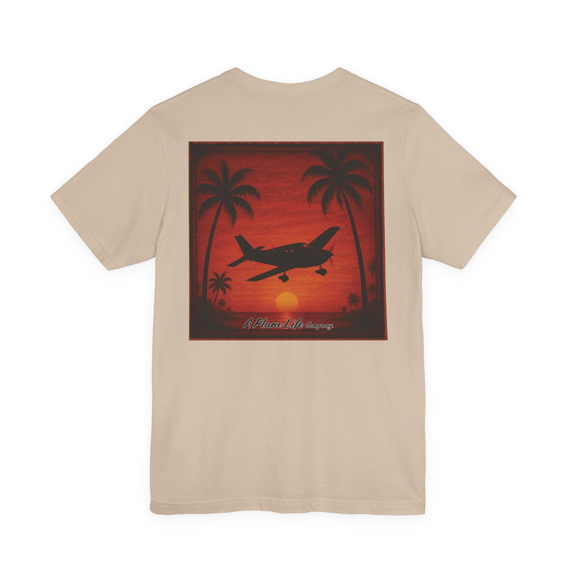 Piper Airplane in a Tropical Sunset