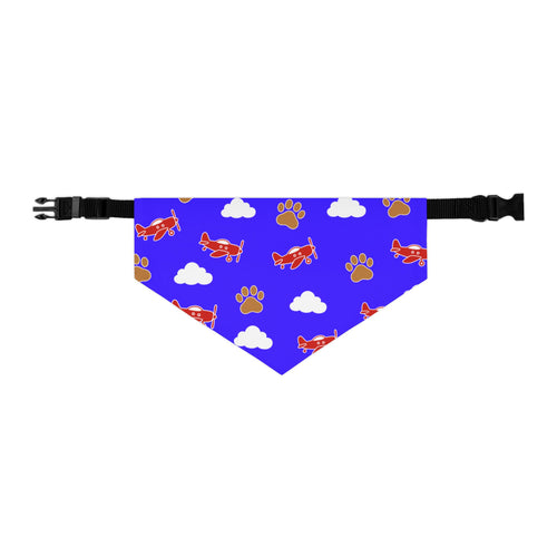 Aviator Dog Bandana, Paws and Planes Blue