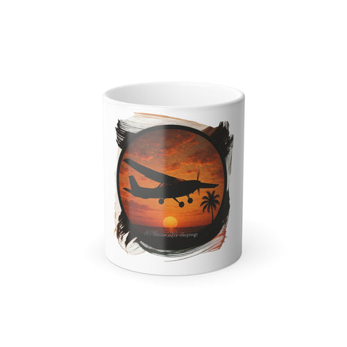 A Cessna Sunset Color Morphing Mug - 11oz