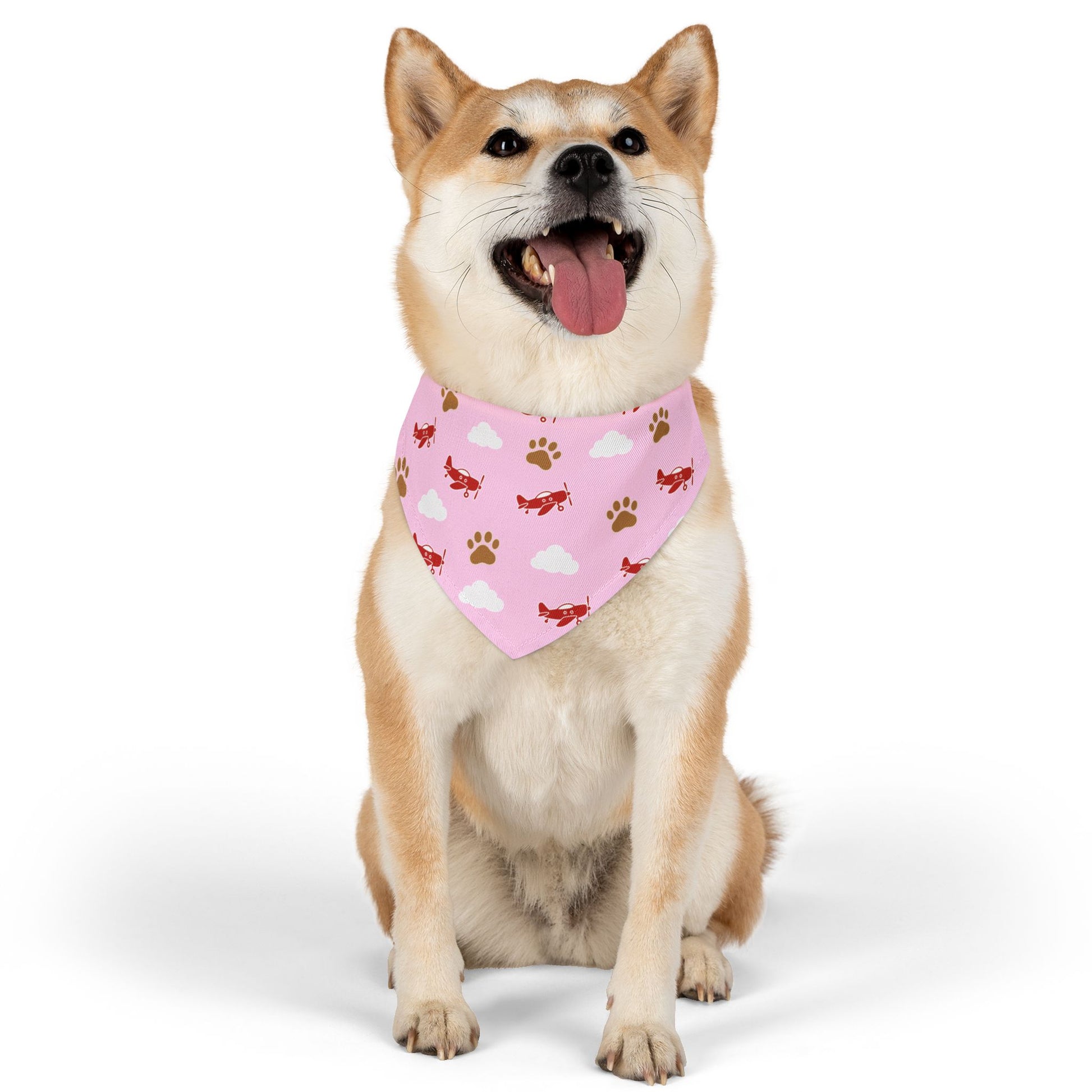 Paws and Planes Pet Bandana Pink