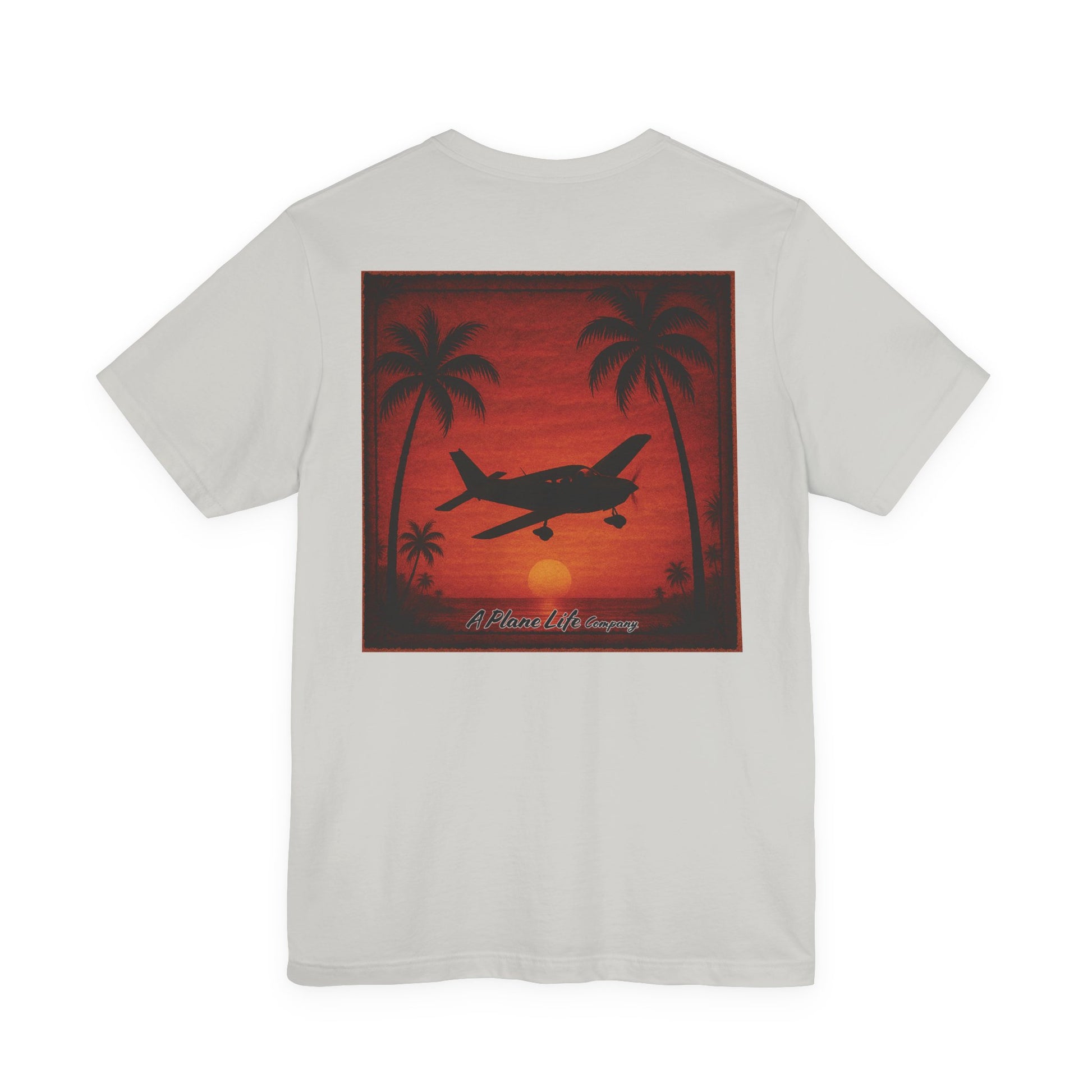 Piper Airplane in a Tropical Sunset