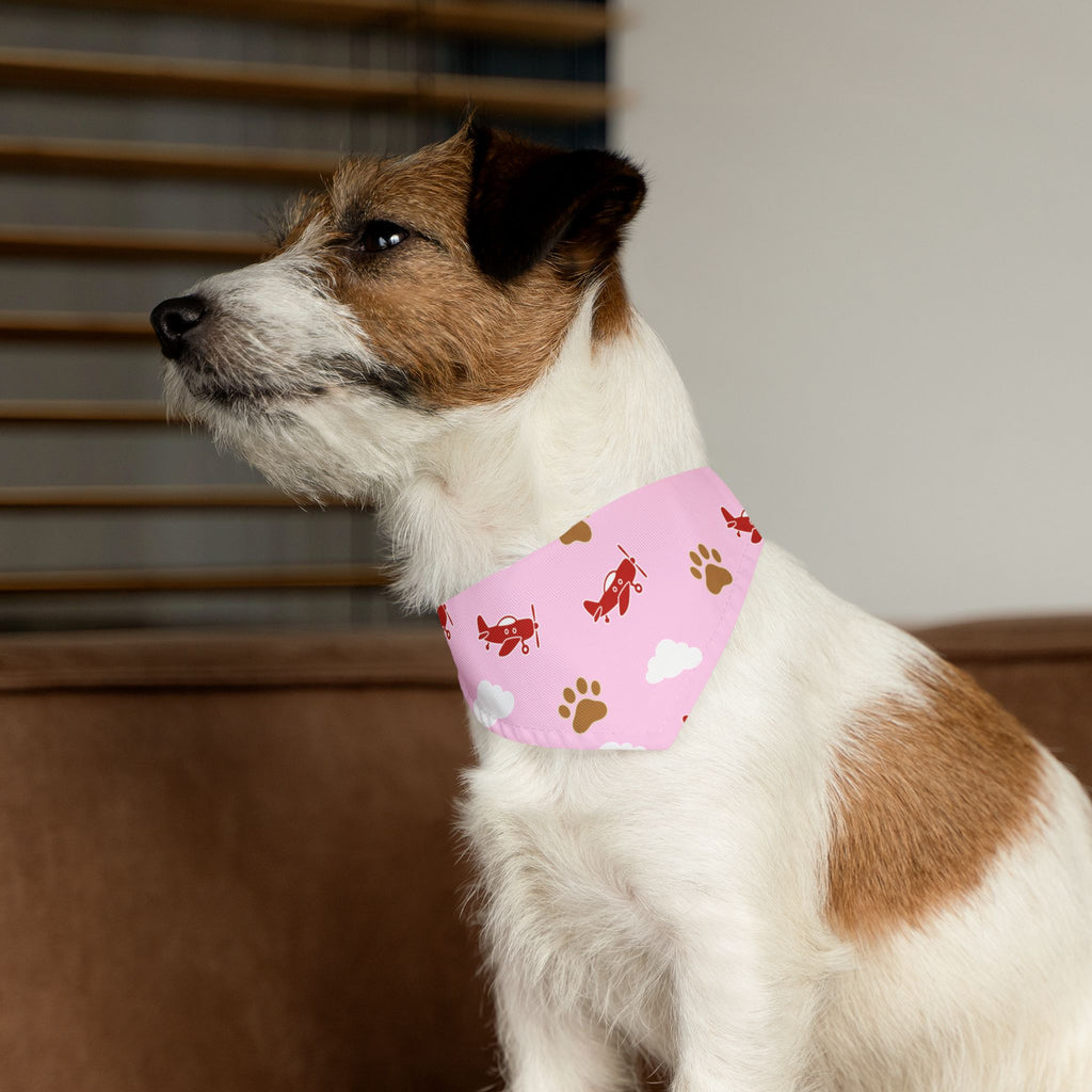 Paws and Planes Pet Bandana Pink