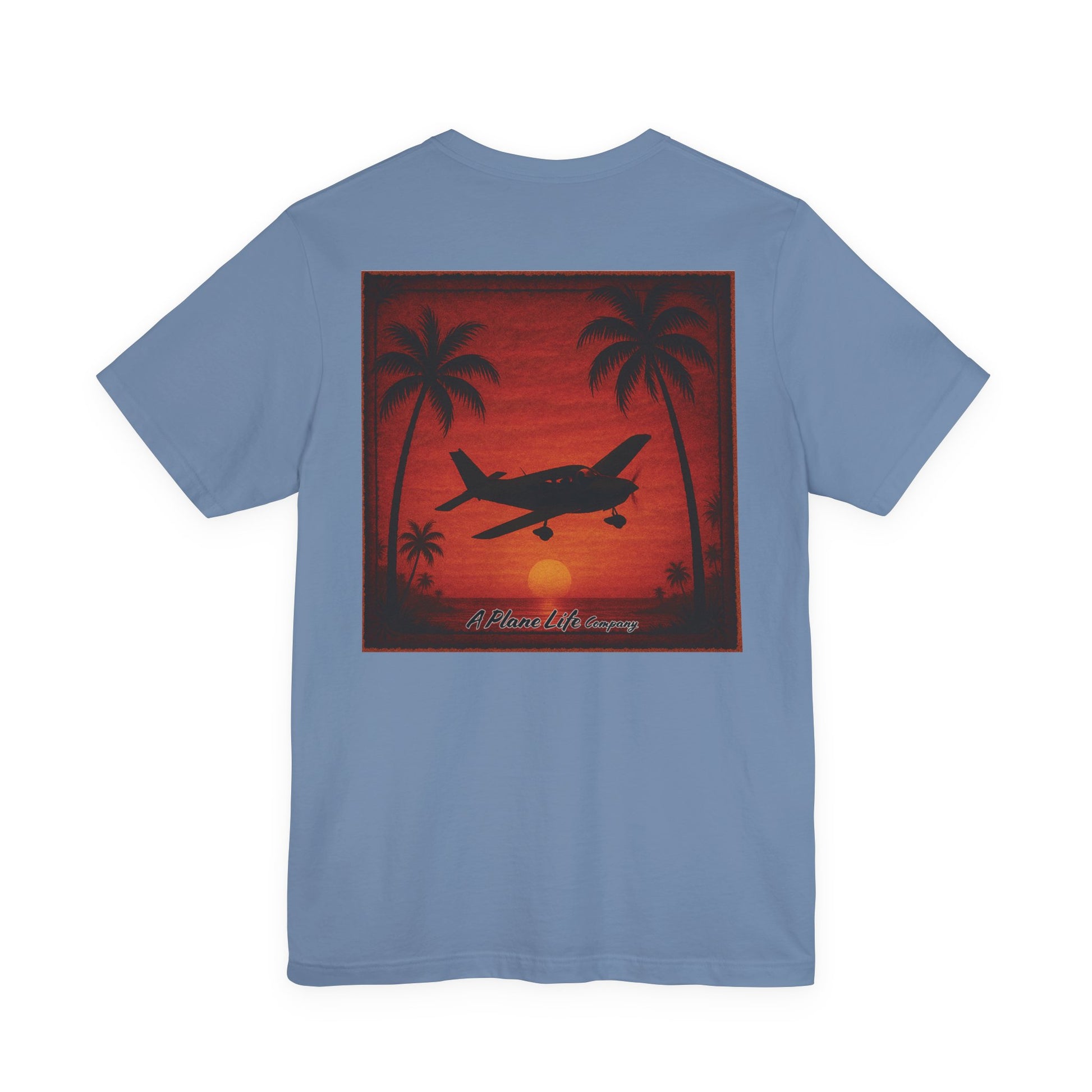 Piper Airplane in a Tropical Sunset