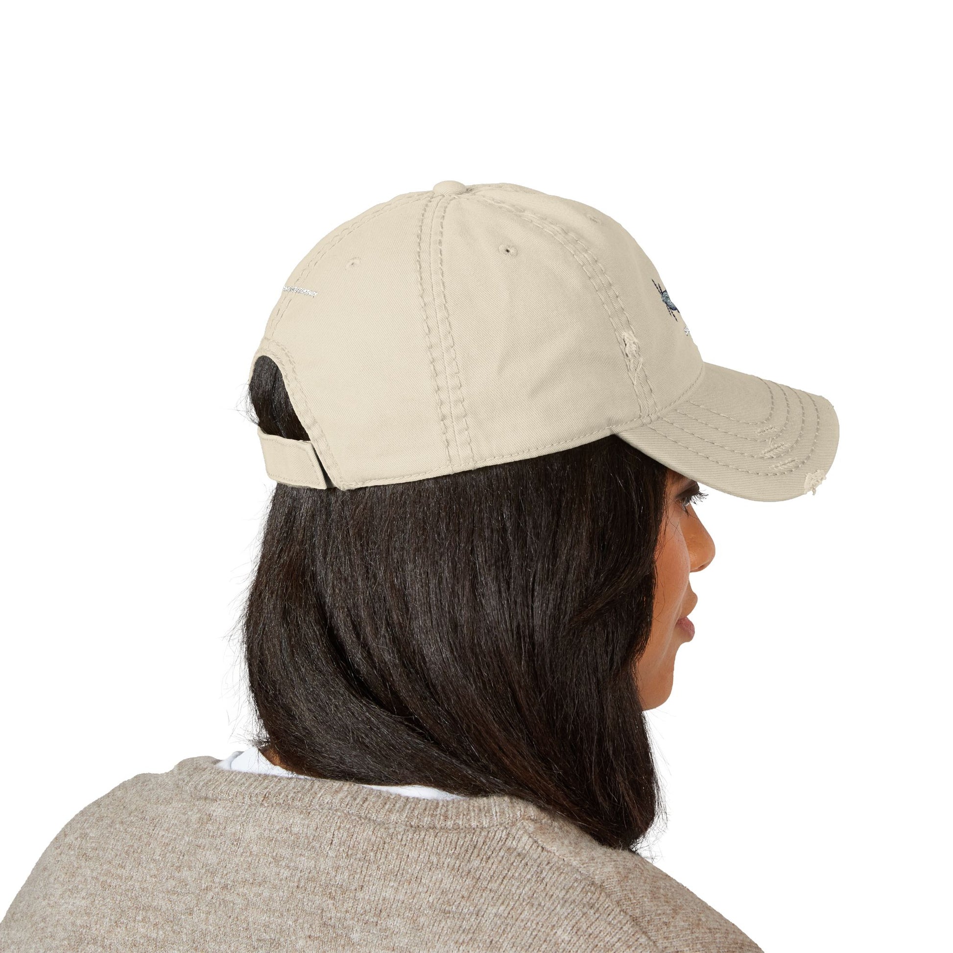 Embroidered Distressed Hat - P-51 Mustang Warbird