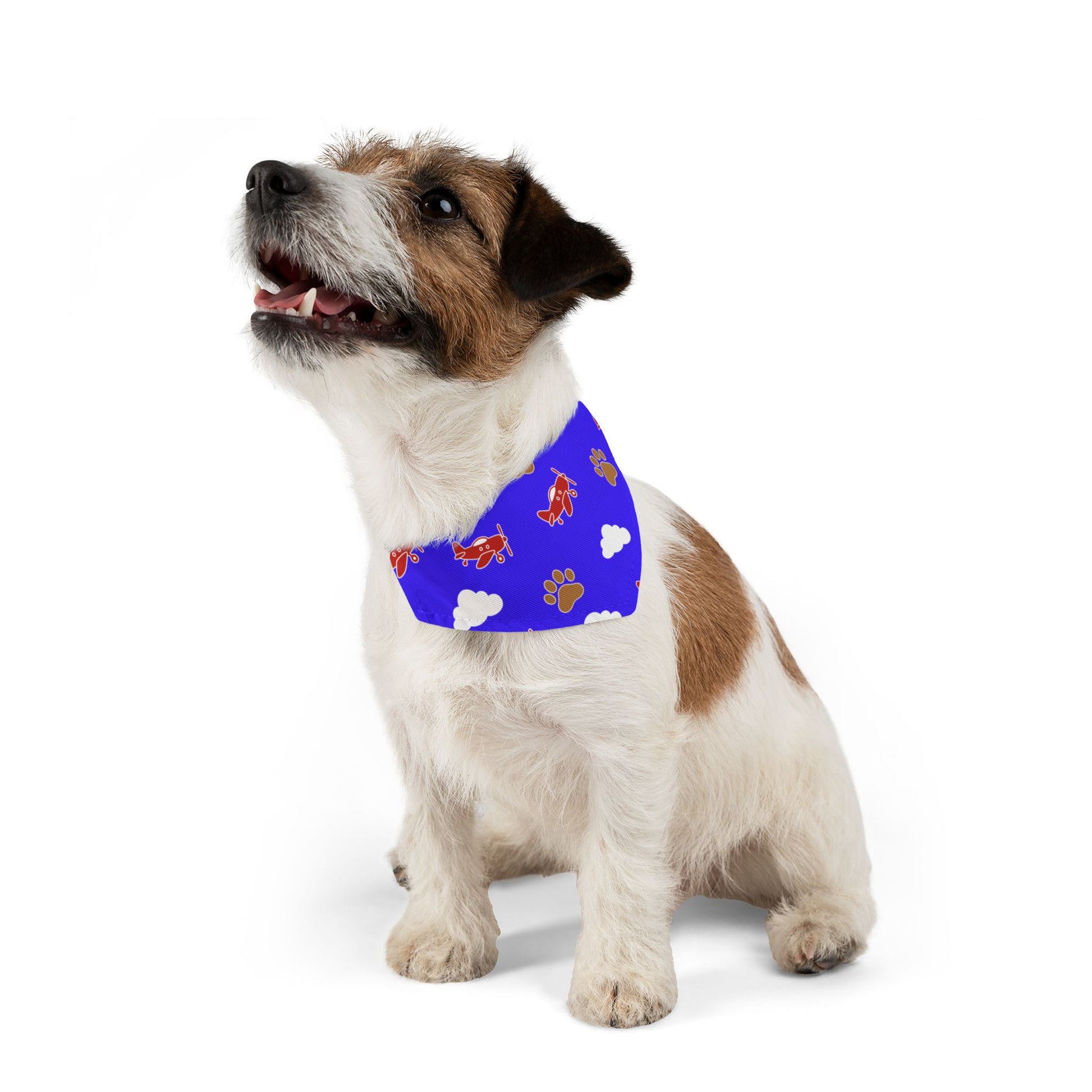 Aviator Dog Bandana, Paws and Planes Blue