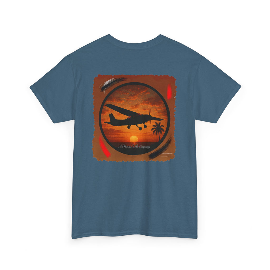 Cessna Aircraft Tropical Sunset T-Shirt