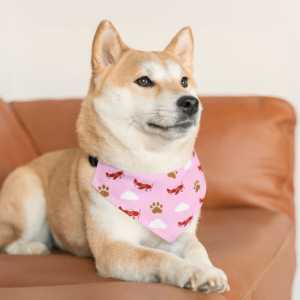 Paws and Planes Pet Bandana Pink