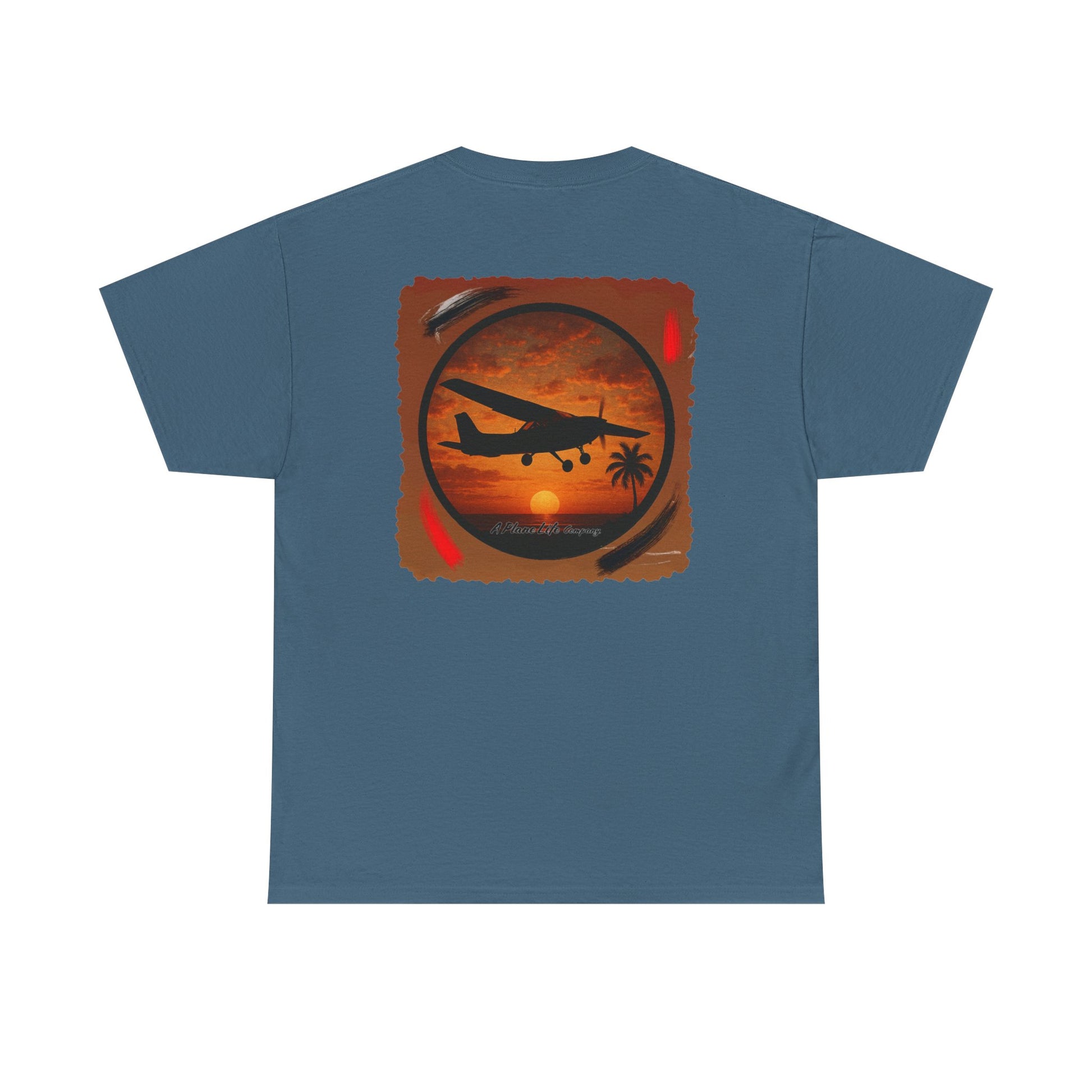 Cessna Aircraft Tropical Sunset T-Shirt